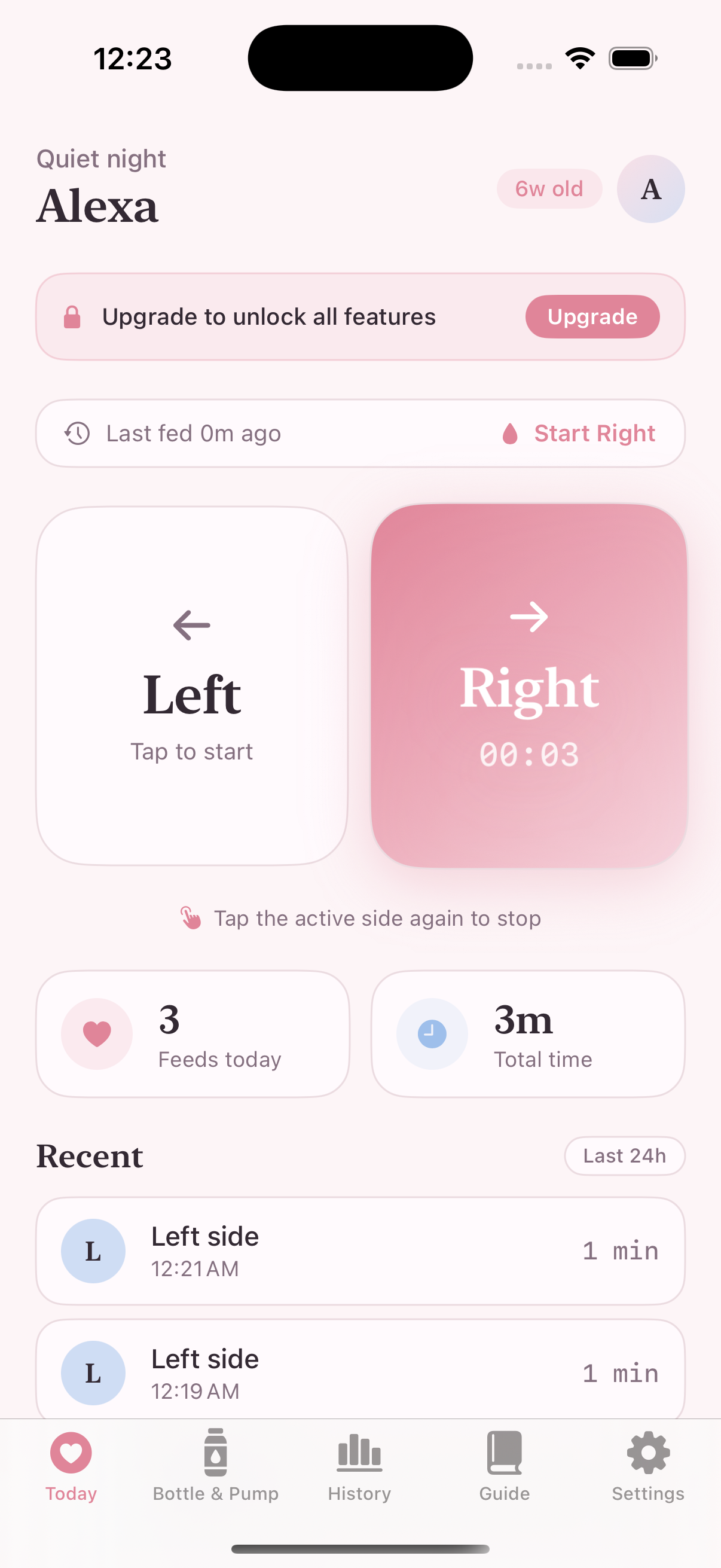 Luma suggested feeding screen